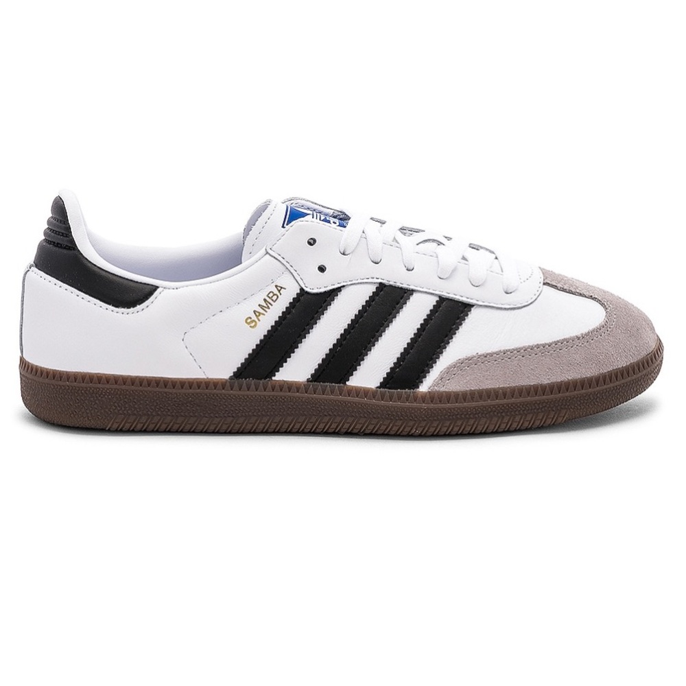 Used Adidas Samba White and Black Shoes. Men 9 women’s 10.5